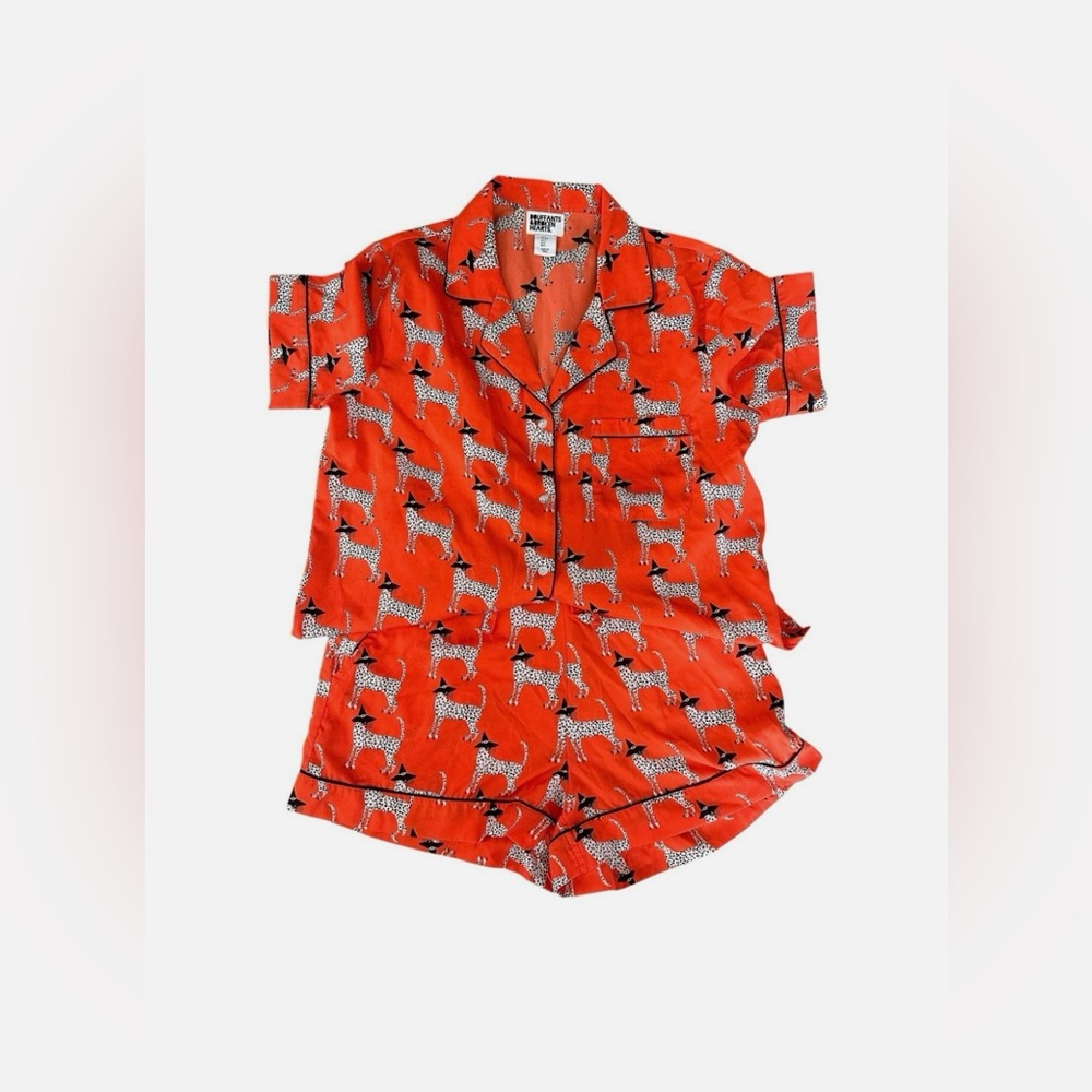 Funky Witch Cat Print Pajamas - Picture 2 of 8